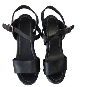 Edgy Prada Black Platform Sandals with Chunky Heel